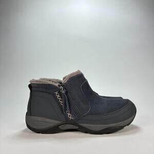 Easy Spirit Epic Navy Blue Side Zipper Cold Weather Booties Women's Size 8.5M